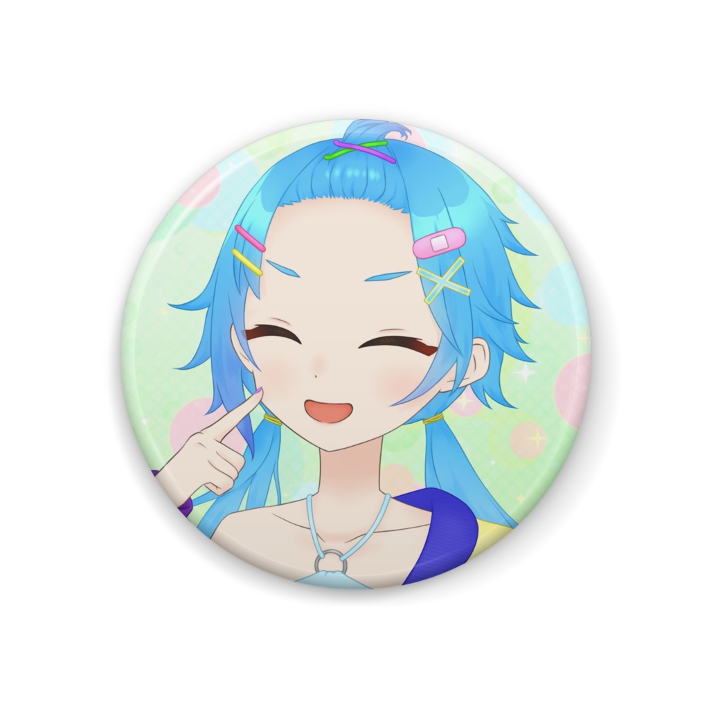 しゅわ☆ぱ缶バッジ(蒼藍アオ)