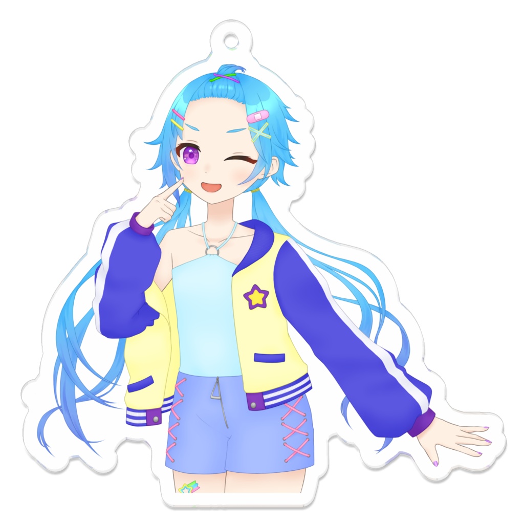 しゅわ☆ぱアクリルキーホルダー(蒼藍アオ)