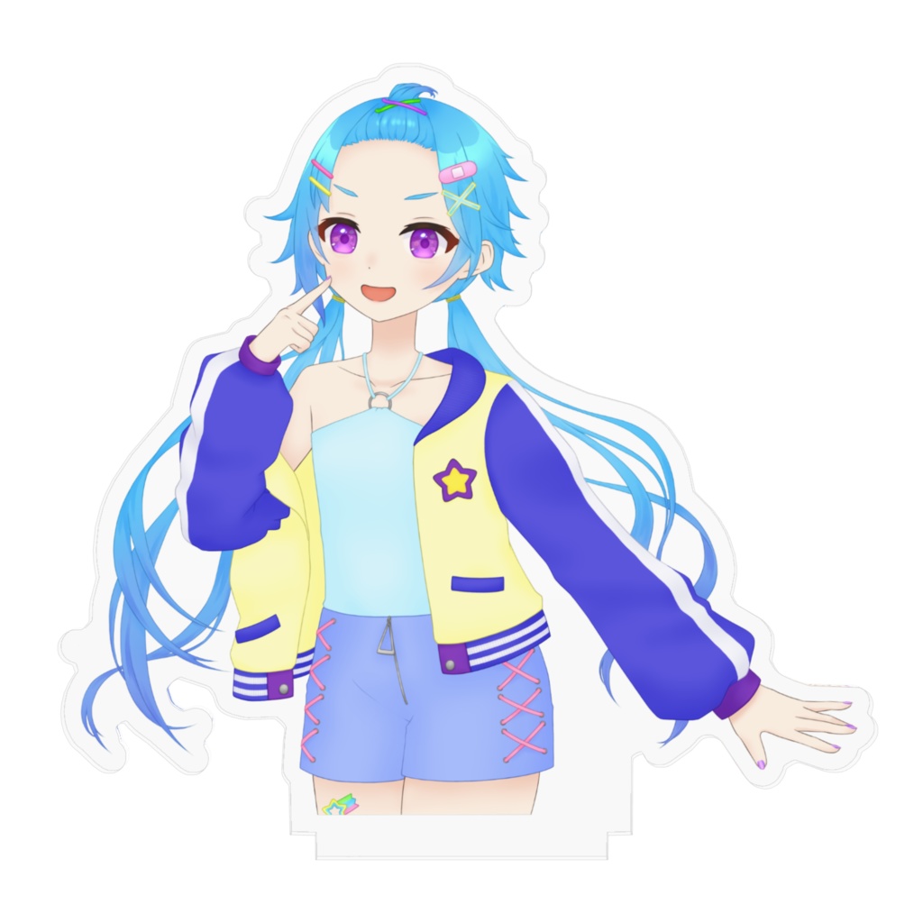 しゅわ☆ぱアクリルフィギュア(蒼藍アオ)