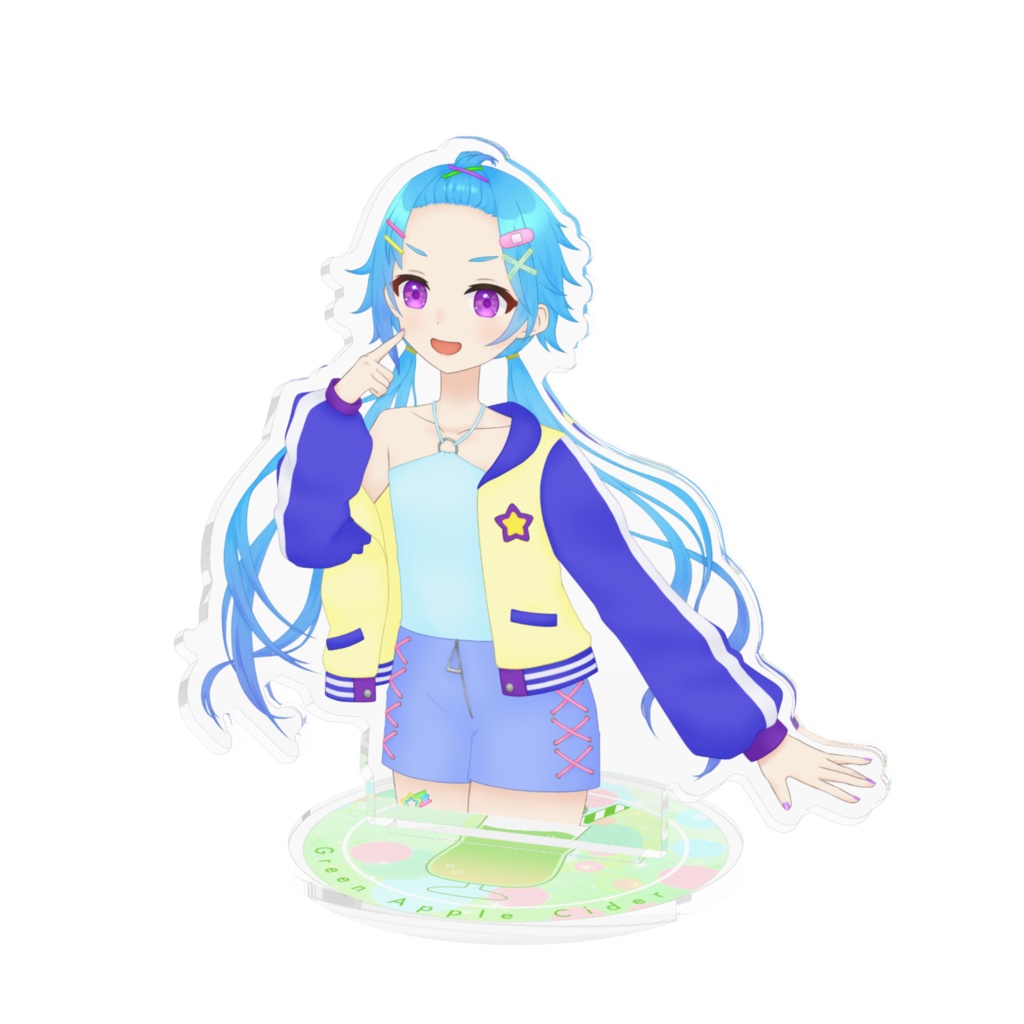 しゅわ☆ぱアクリルフィギュア(蒼藍アオ)