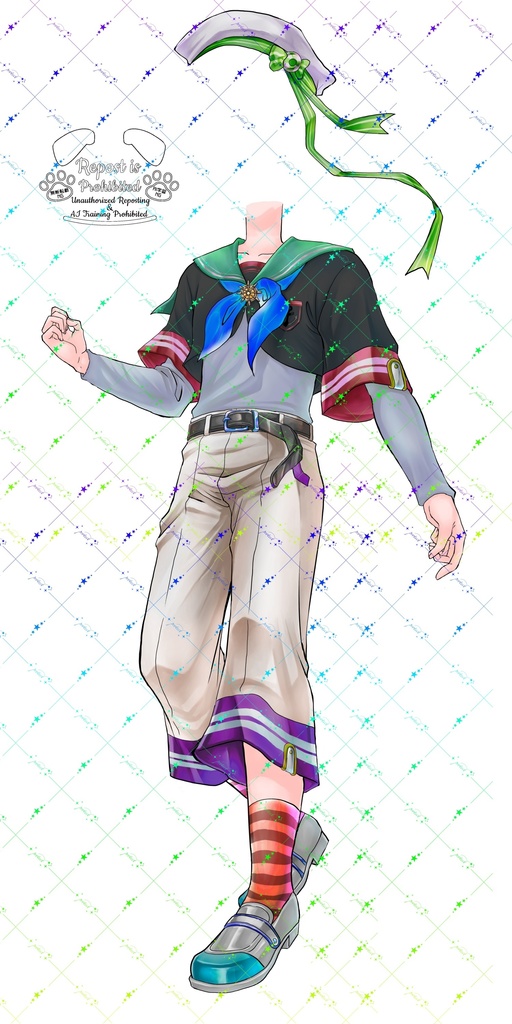 【男性向け】量産型マリン服衣装【男女兼用】