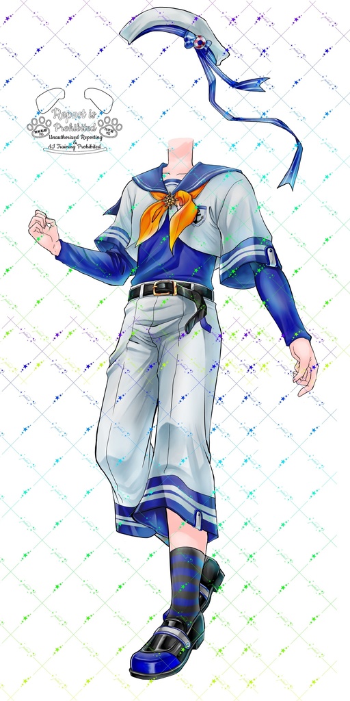 【男性向け】量産型マリン服衣装【男女兼用】