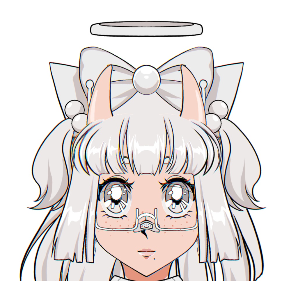 Customizable Live2D model 90s anime style (female)
