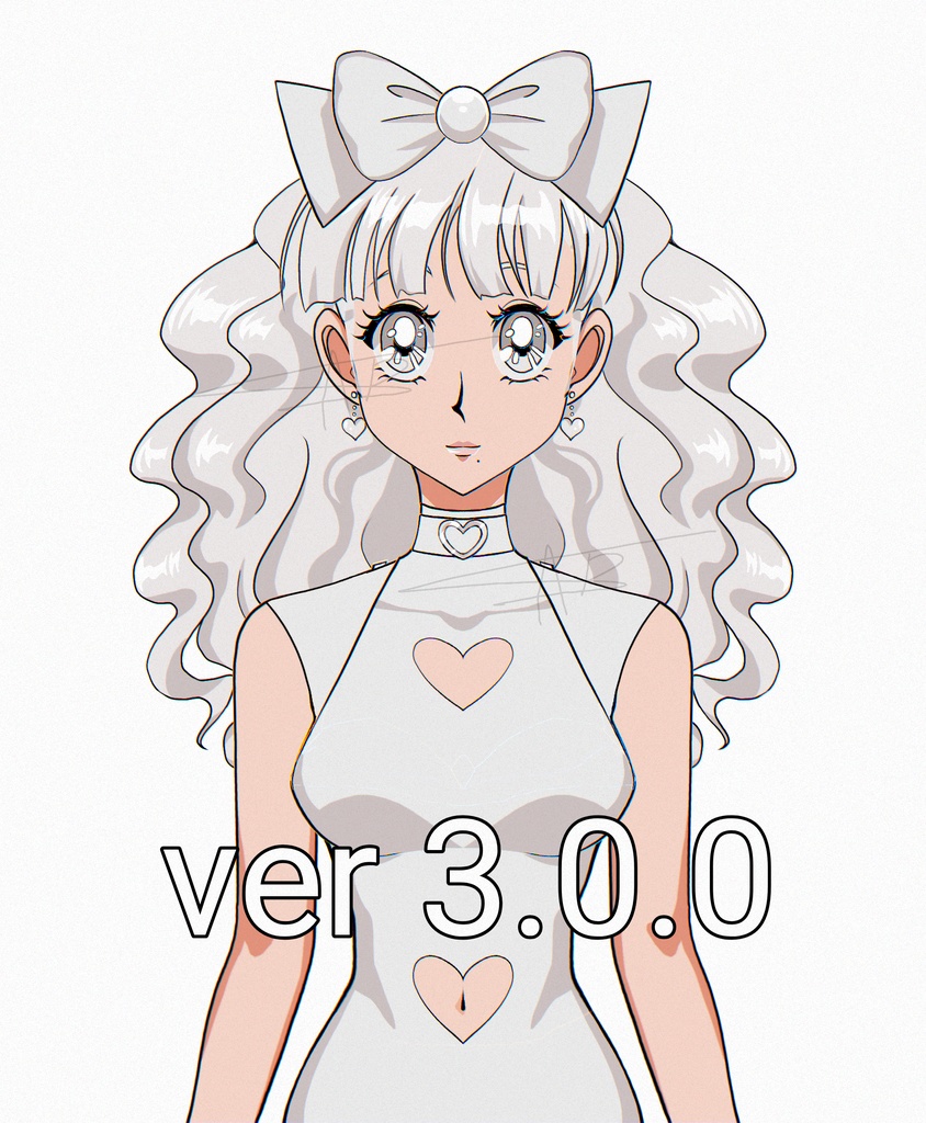 Customizable Live2D model 90s anime style (female)