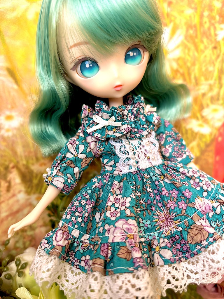 花柄のお出かけワンピース