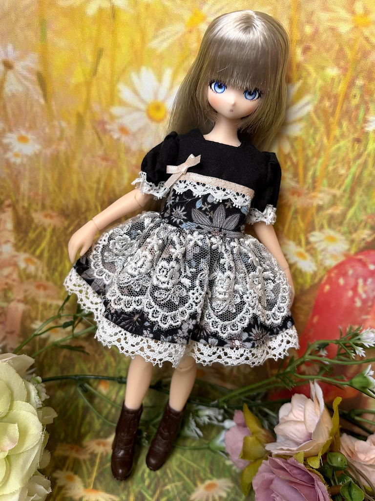 レース重ねのワンピース