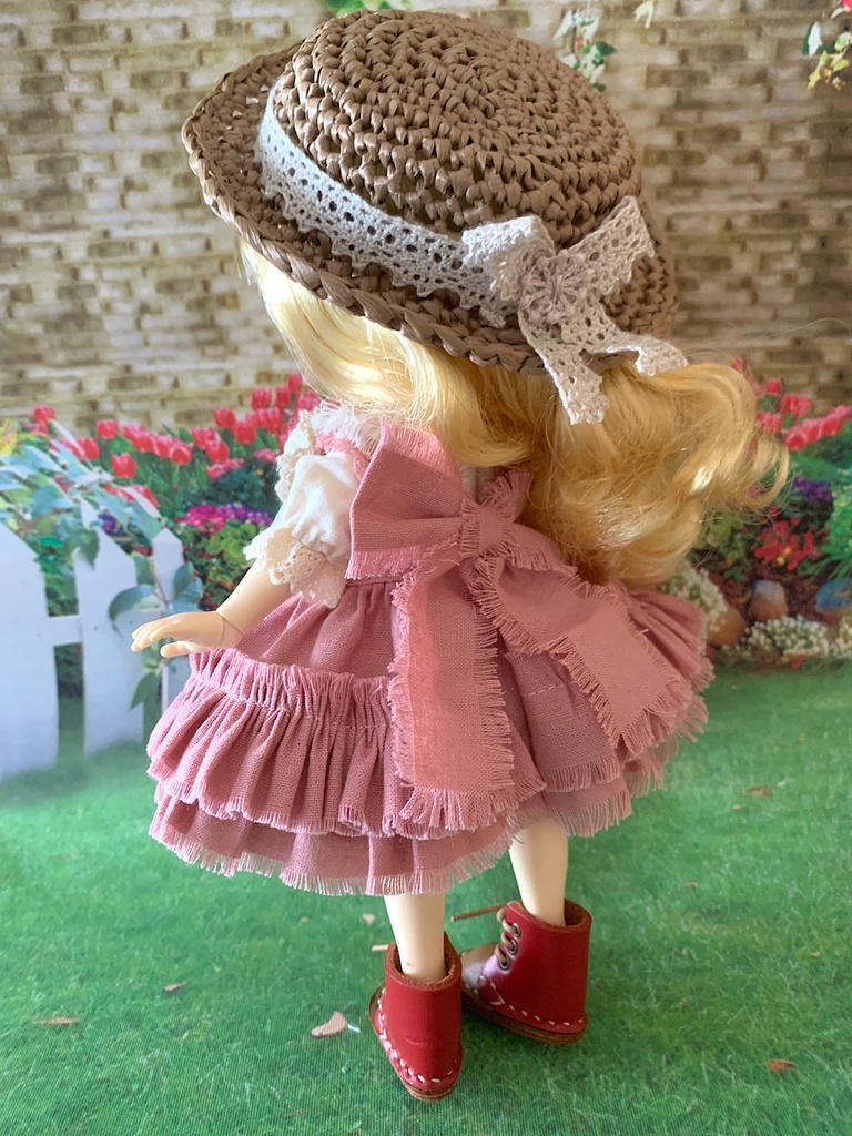 くすみピンクのジャンパースカートセット