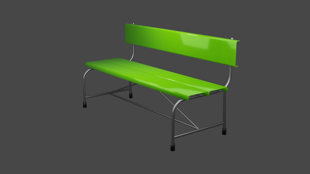 プラスチックベンチ（背もたれ有り.ver）