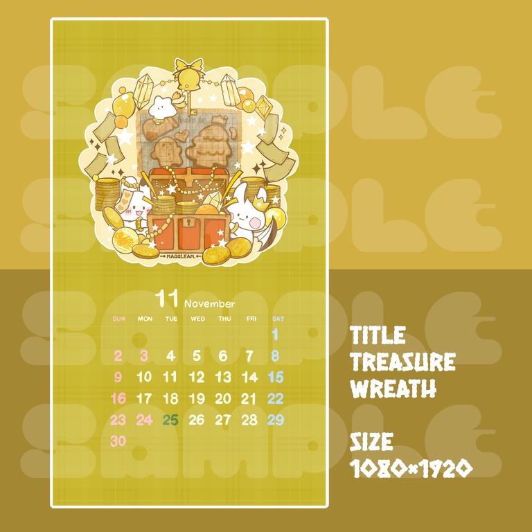 【全8種✤無料配布】スマホ壁紙/カレンダー 置き場