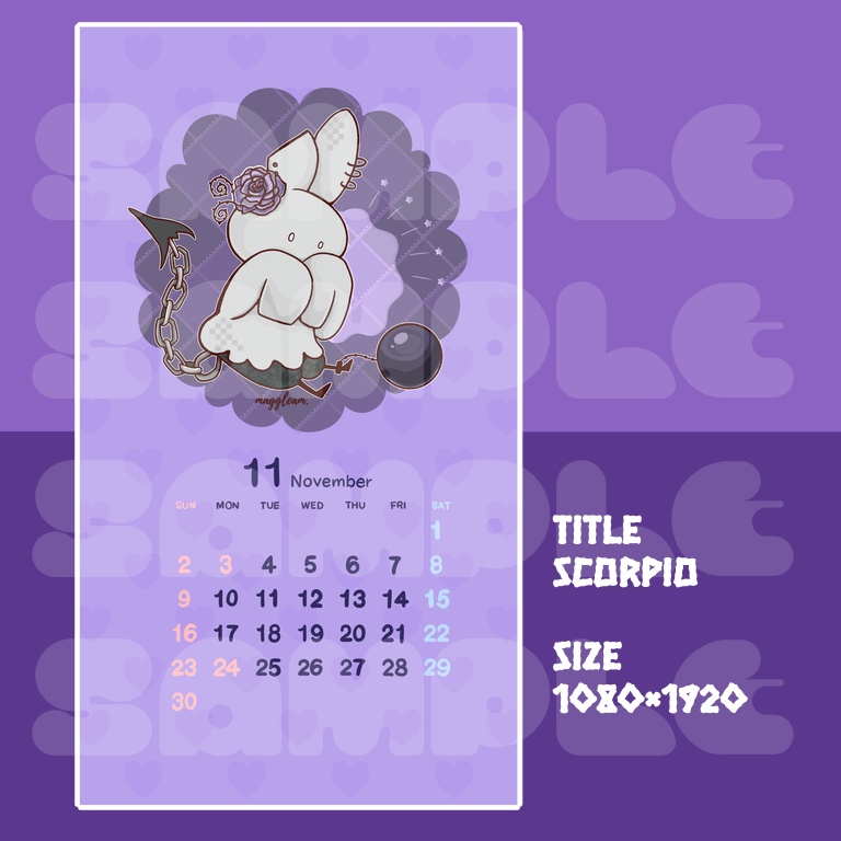 【全8種✤無料配布】スマホ壁紙/カレンダー 置き場