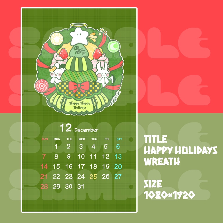 【全8種✤無料配布】スマホ壁紙/カレンダー 置き場