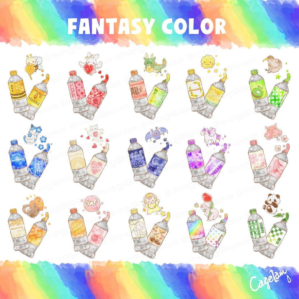 【全10種】オリキャラフレークシール