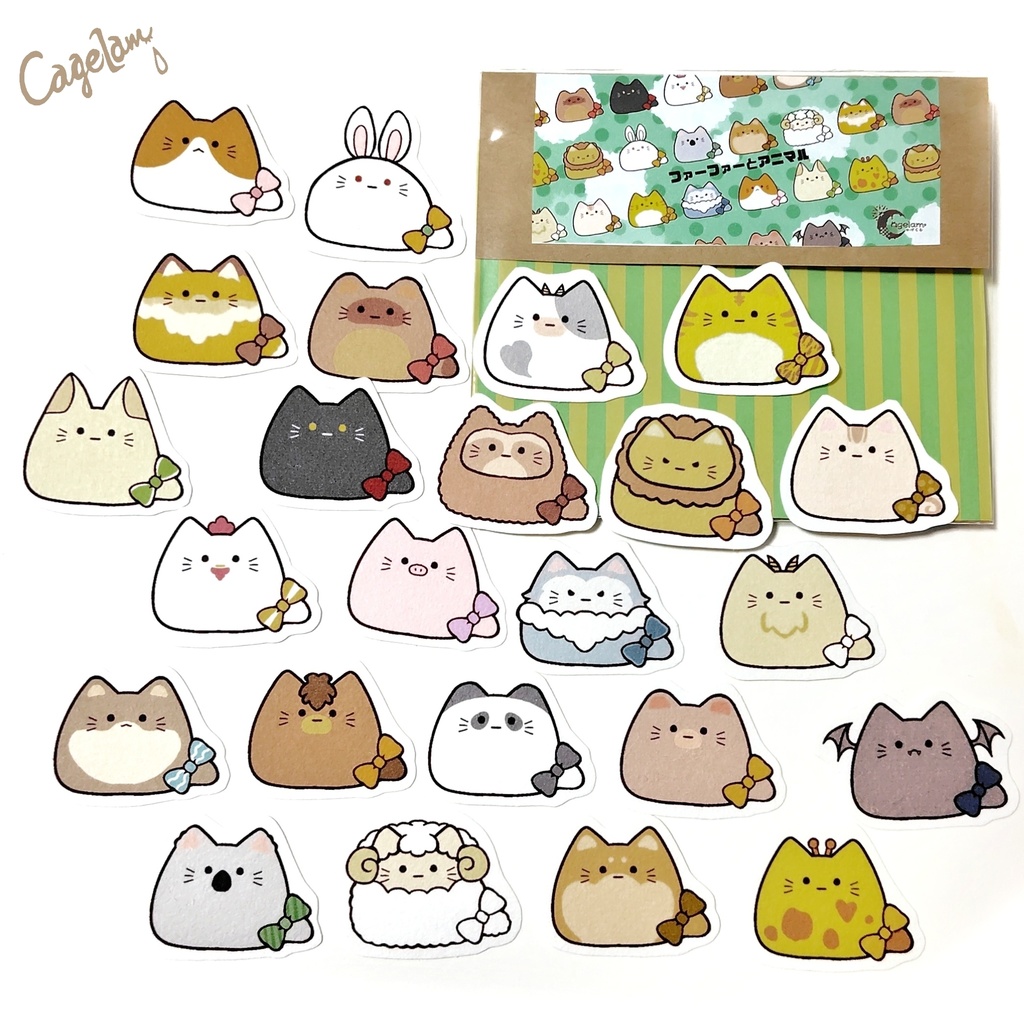 【全11種】ファーファー【フレークシール】