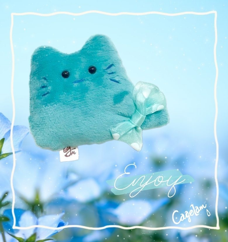 【No.150:翠雨】ファーファー【手のひらサイズぬいぐるみ】