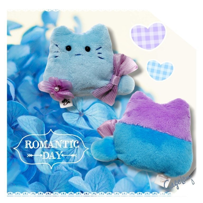 【No.303:アジサイ】ファーファー【手のひらサイズぬいぐるみ】