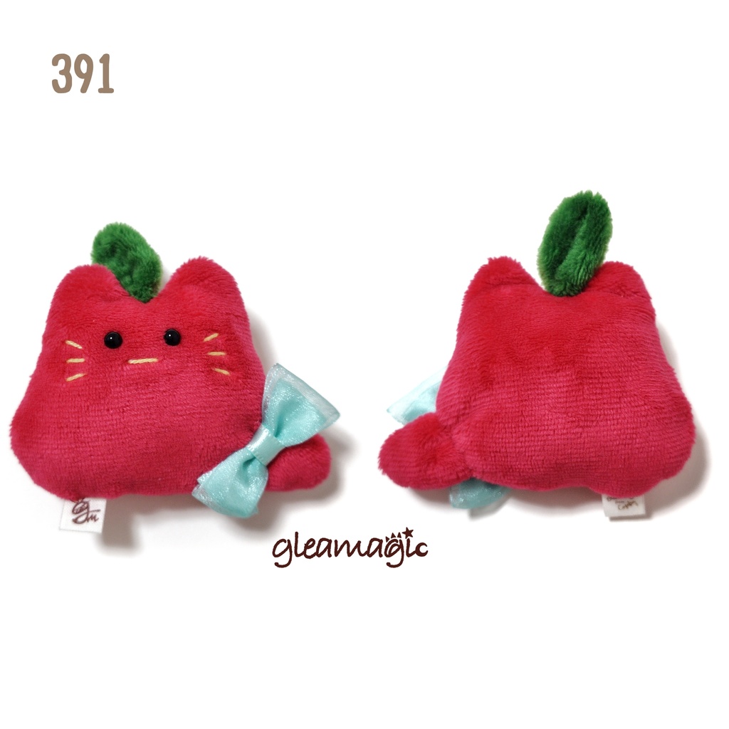 【No.391:りんご】ファーファー【手のひらサイズぬいぐるみ】