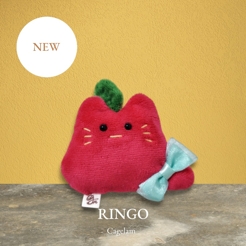 【No.391:りんご】ファーファー【手のひらサイズぬいぐるみ】