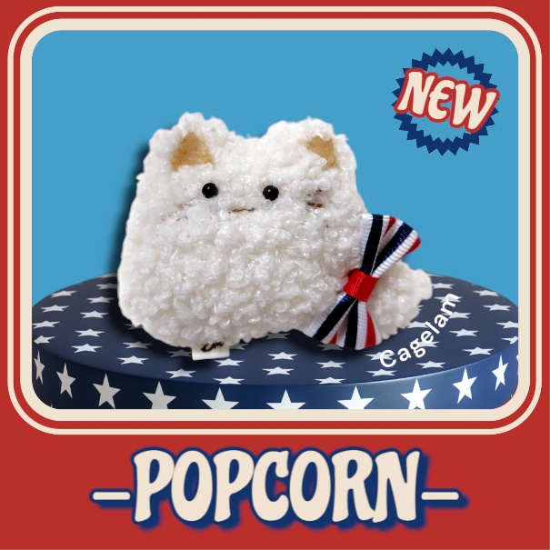 【No.394:ポップコーン】ファーファー【手のひらサイズぬいぐるみ】