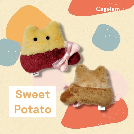 【No.404:スイートポテト】ファーファー【手のひらサイズぬいぐるみ】