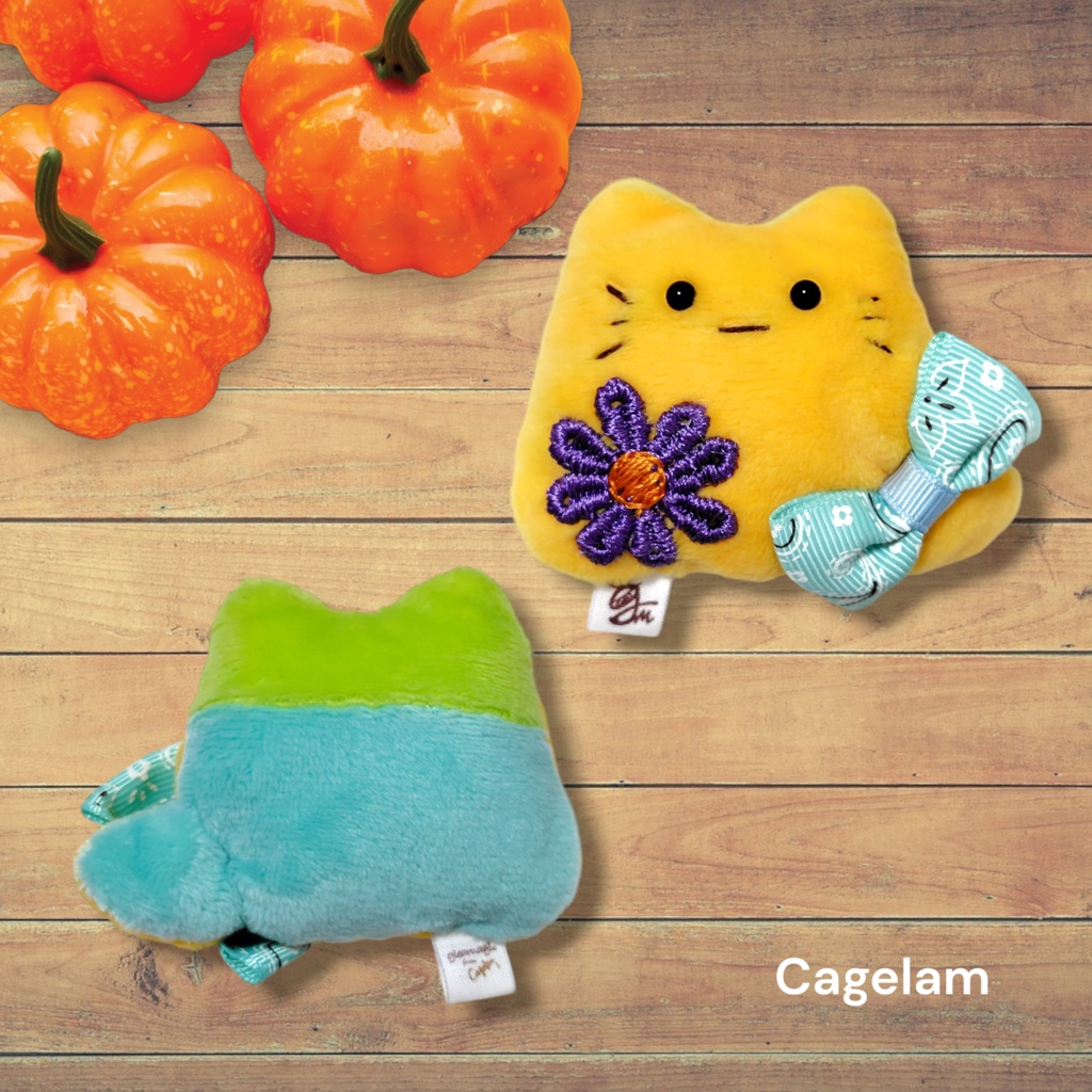 【No.410:月明かりの花】ファーファー【手のひらサイズぬいぐるみ】