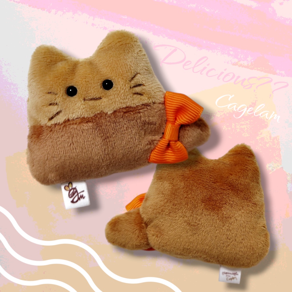 【No.427:オレンジビス】ファーファー【手のひらサイズぬいぐるみ】