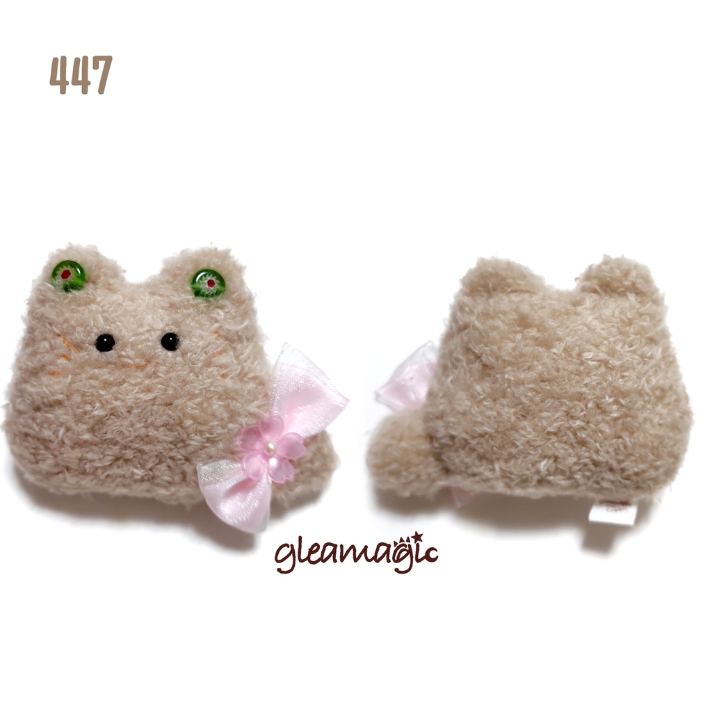 【No.447:緑々】ファーファー【手のひらサイズぬいぐるみ】