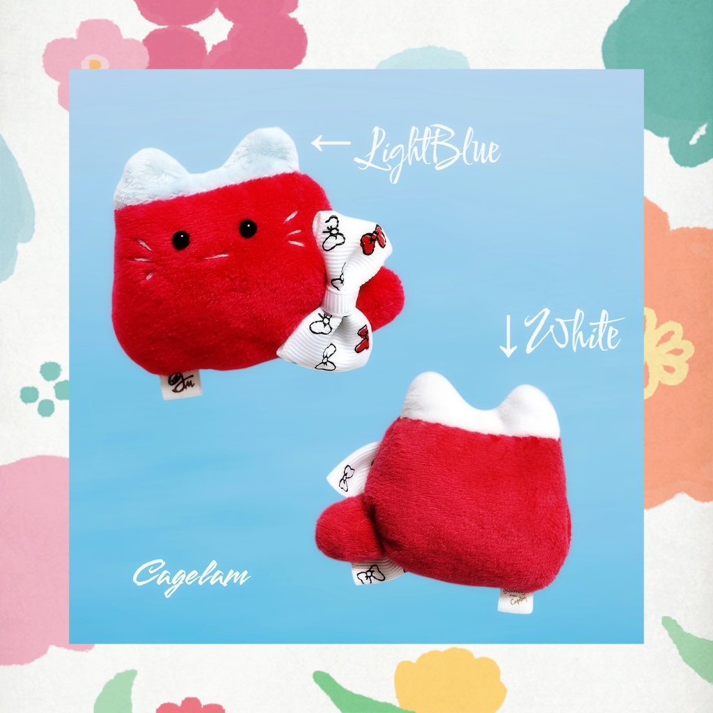 【No.457:アイストロベリー】ファーファー【手のひらサイズぬいぐるみ】