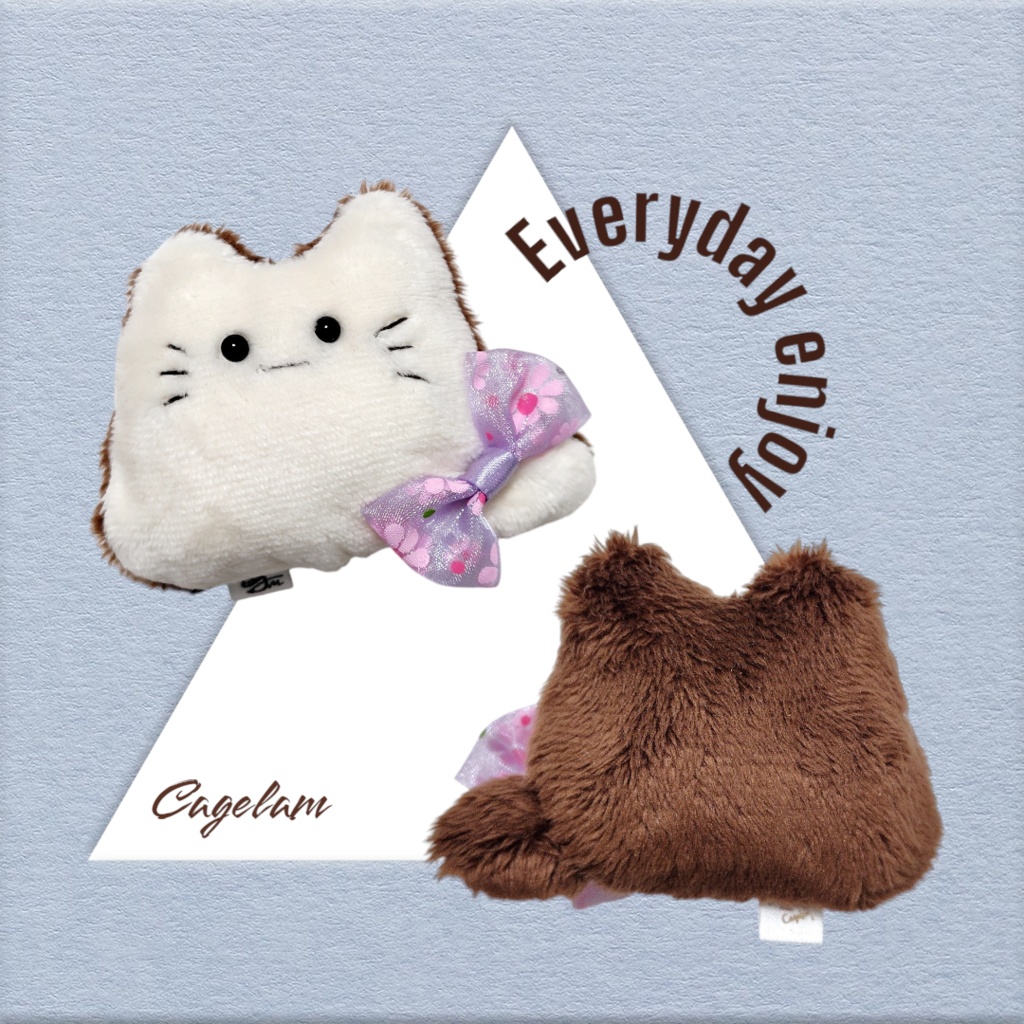 【No.478:ブラウンバンド】ファーファー【手のひらサイズぬいぐるみ】