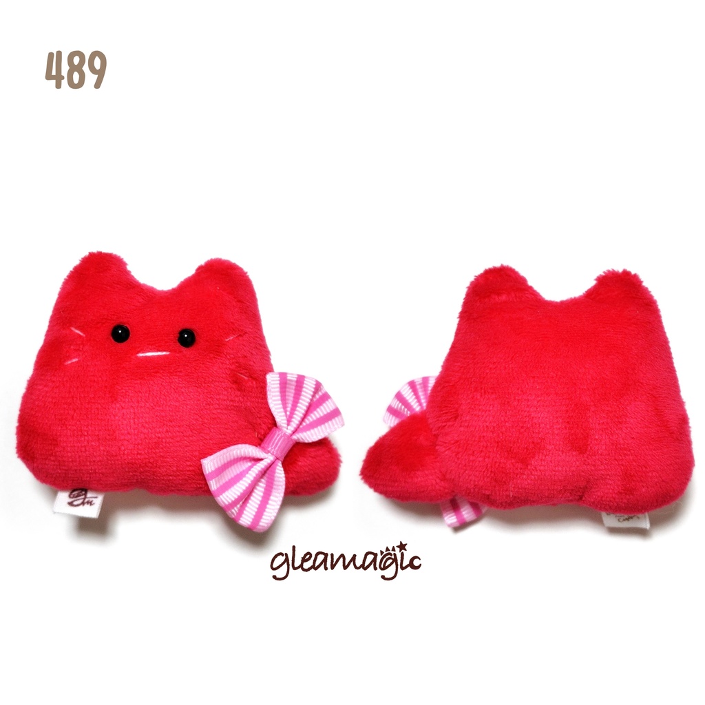 【No.489:レッドハート】ファーファー【手のひらサイズぬいぐるみ】