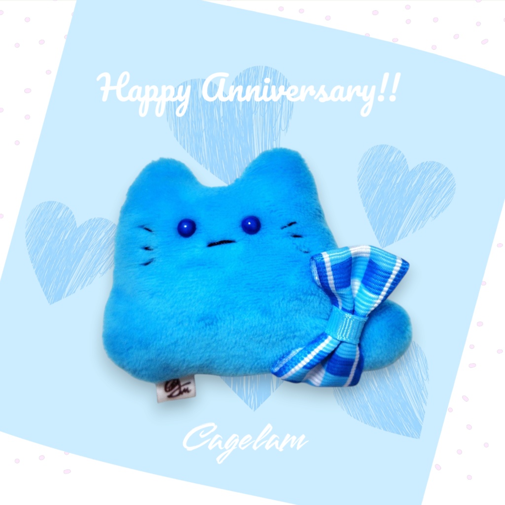 【No.494:ブルーライジング】ファーファー【手のひらサイズぬいぐるみ】