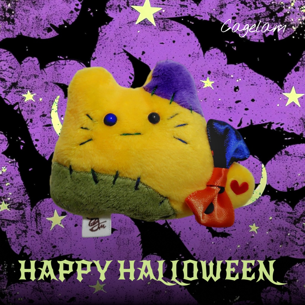 【No.526:パンプキンマジック】ファーファー【手のひらサイズぬいぐるみ】