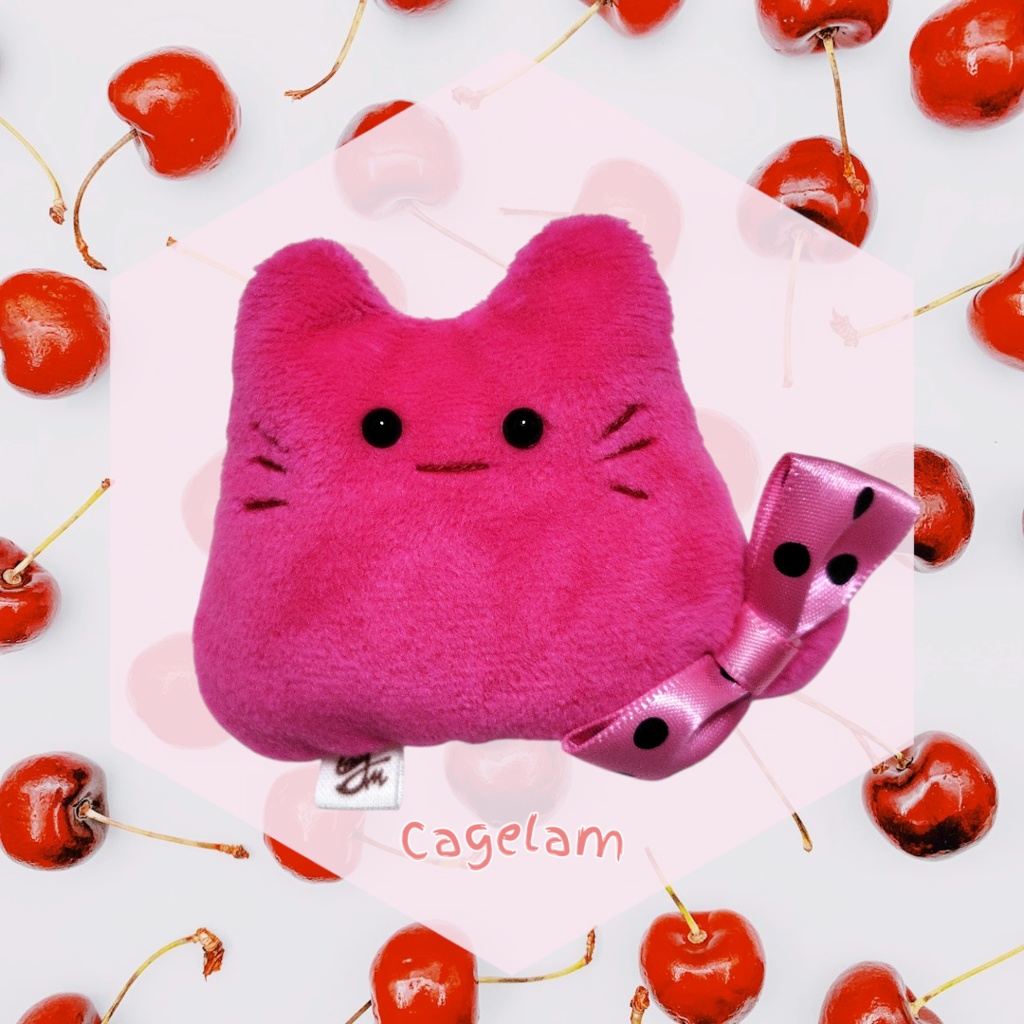 【No.544:チェリ】ファーファー【手のひらサイズぬいぐるみ】