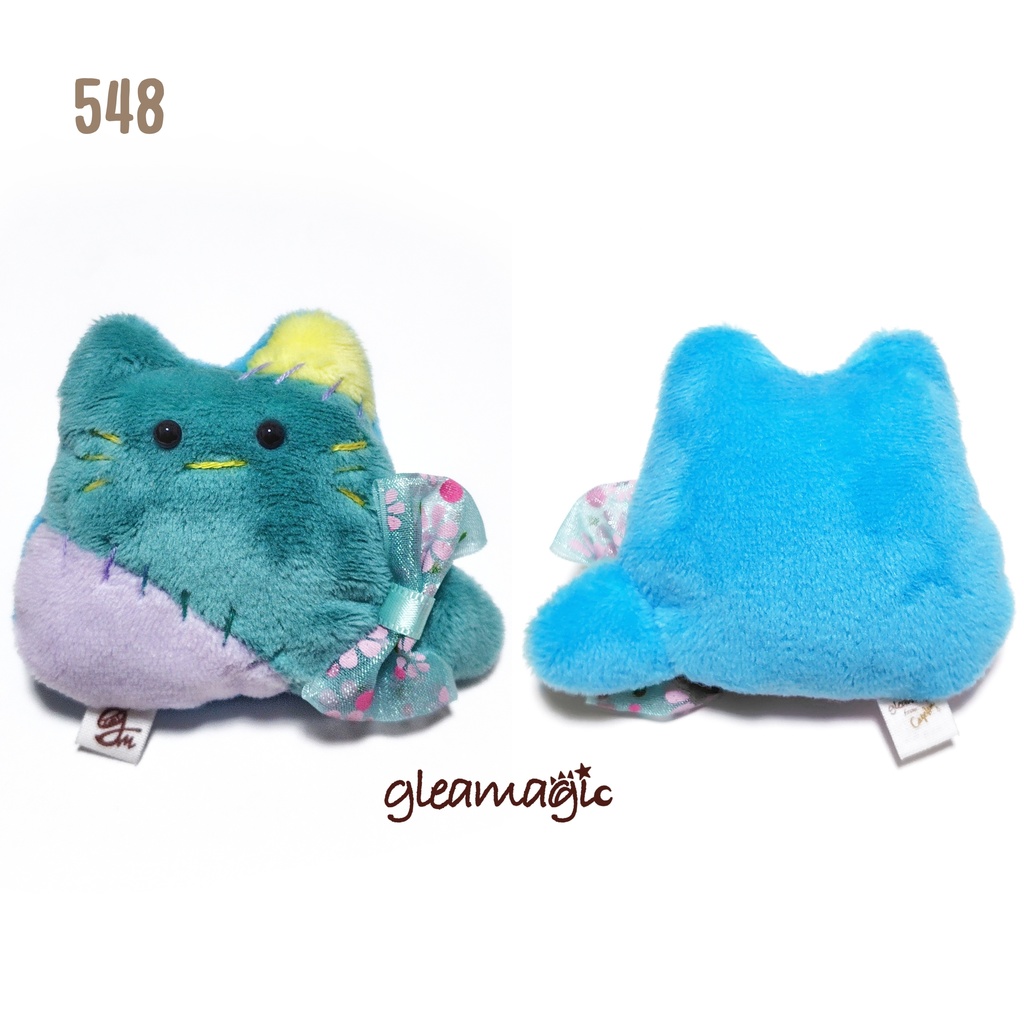 【No.548:つぎはぎフラワー】ファーファー【手のひらサイズぬいぐるみ】