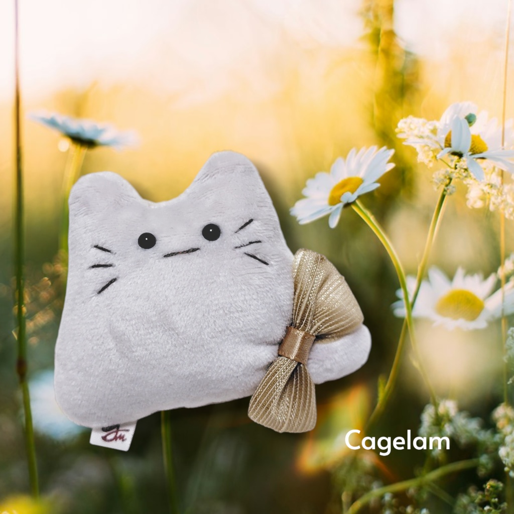 【No.549:銀茶】ファーファー【手のひらサイズぬいぐるみ】