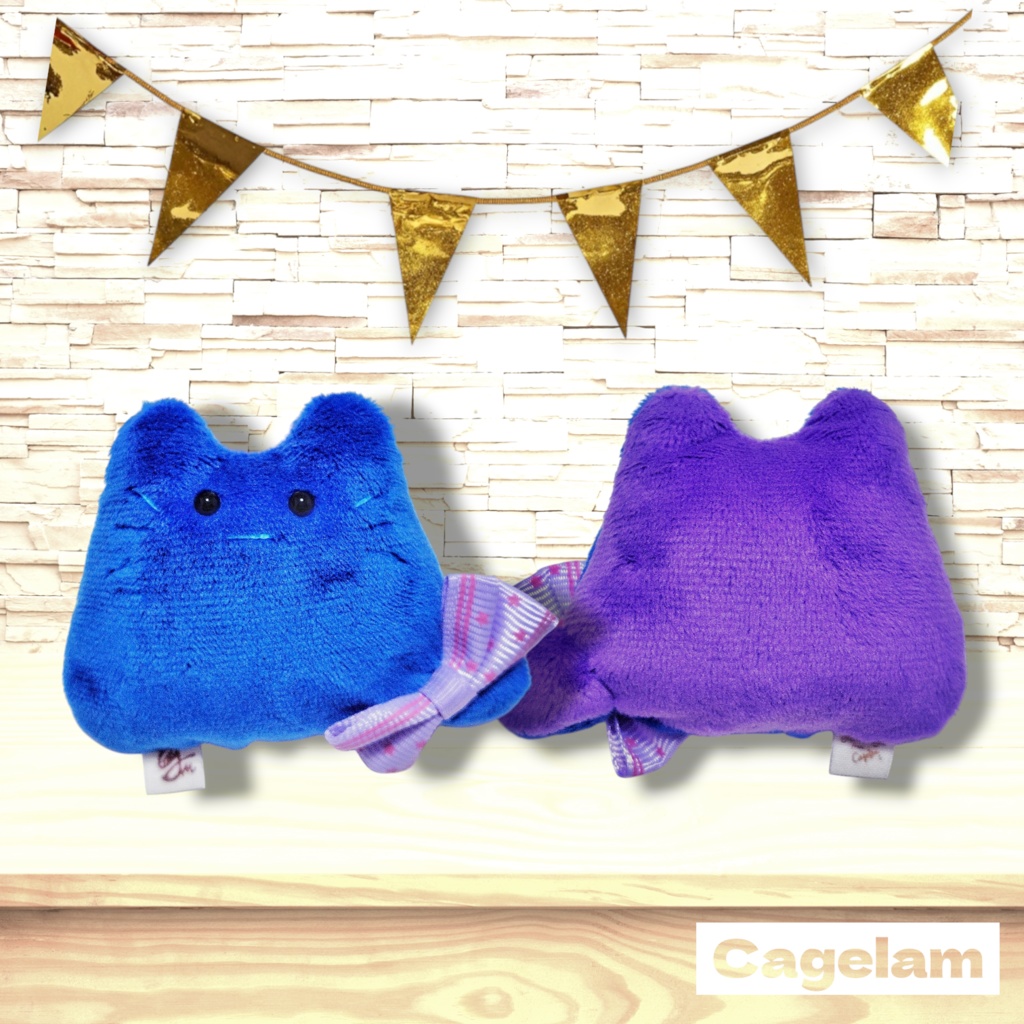 【No.550:ブループル】ファーファー【手のひらサイズぬいぐるみ】