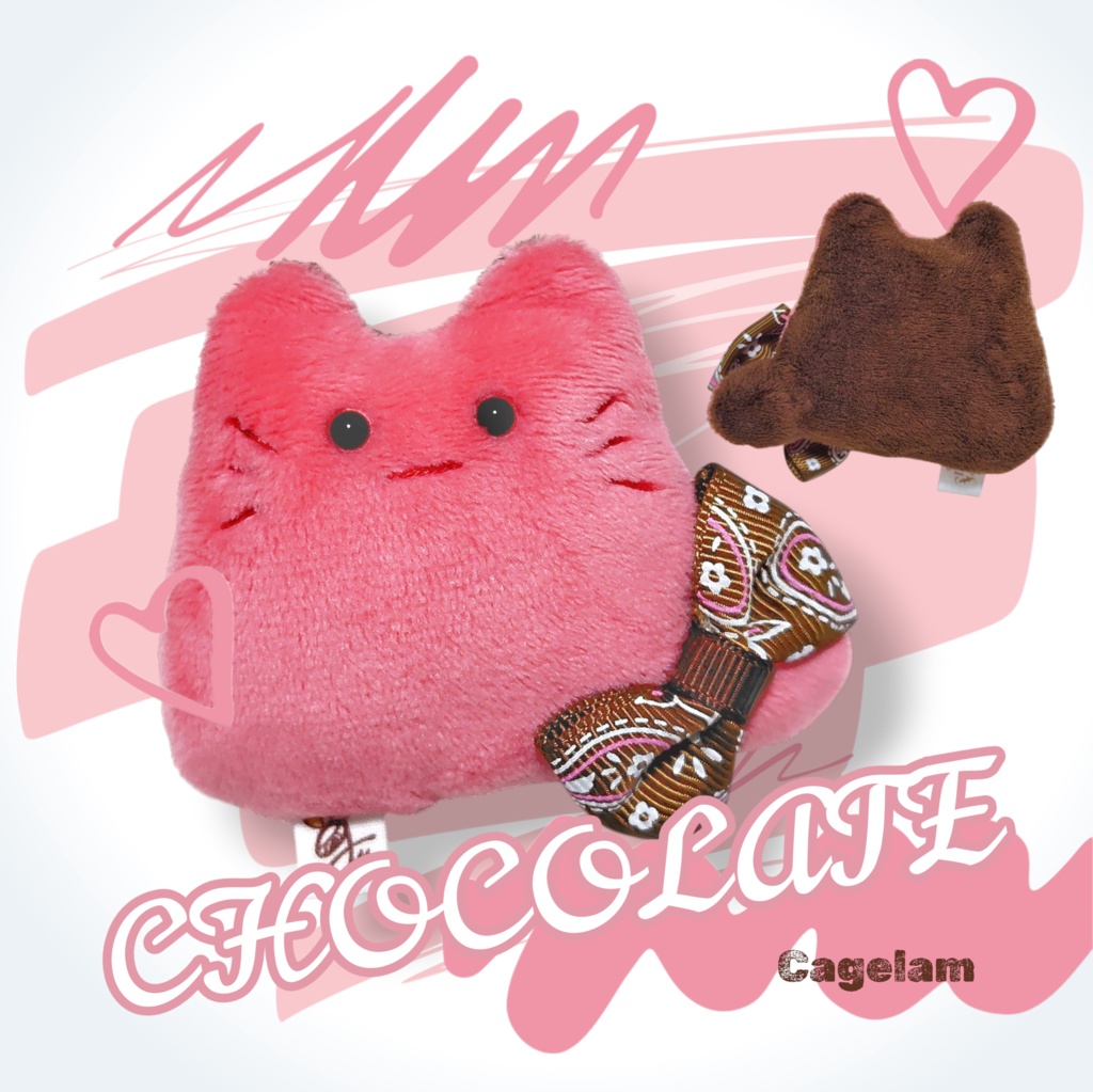 【No.562:チョコ·ベリー】ファーファー【手のひらサイズぬいぐるみ】