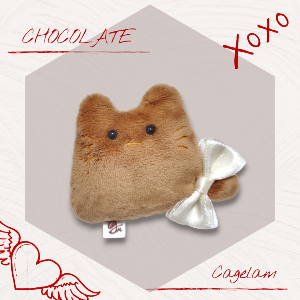 【No.564:チョコ·ミルク】ファーファー【手のひらサイズぬいぐるみ】