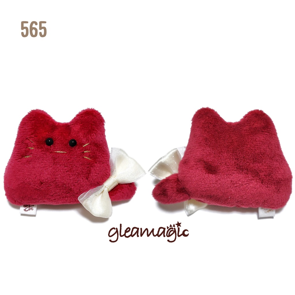 【No.565:バーガンディ】ファーファー【手のひらサイズぬいぐるみ】