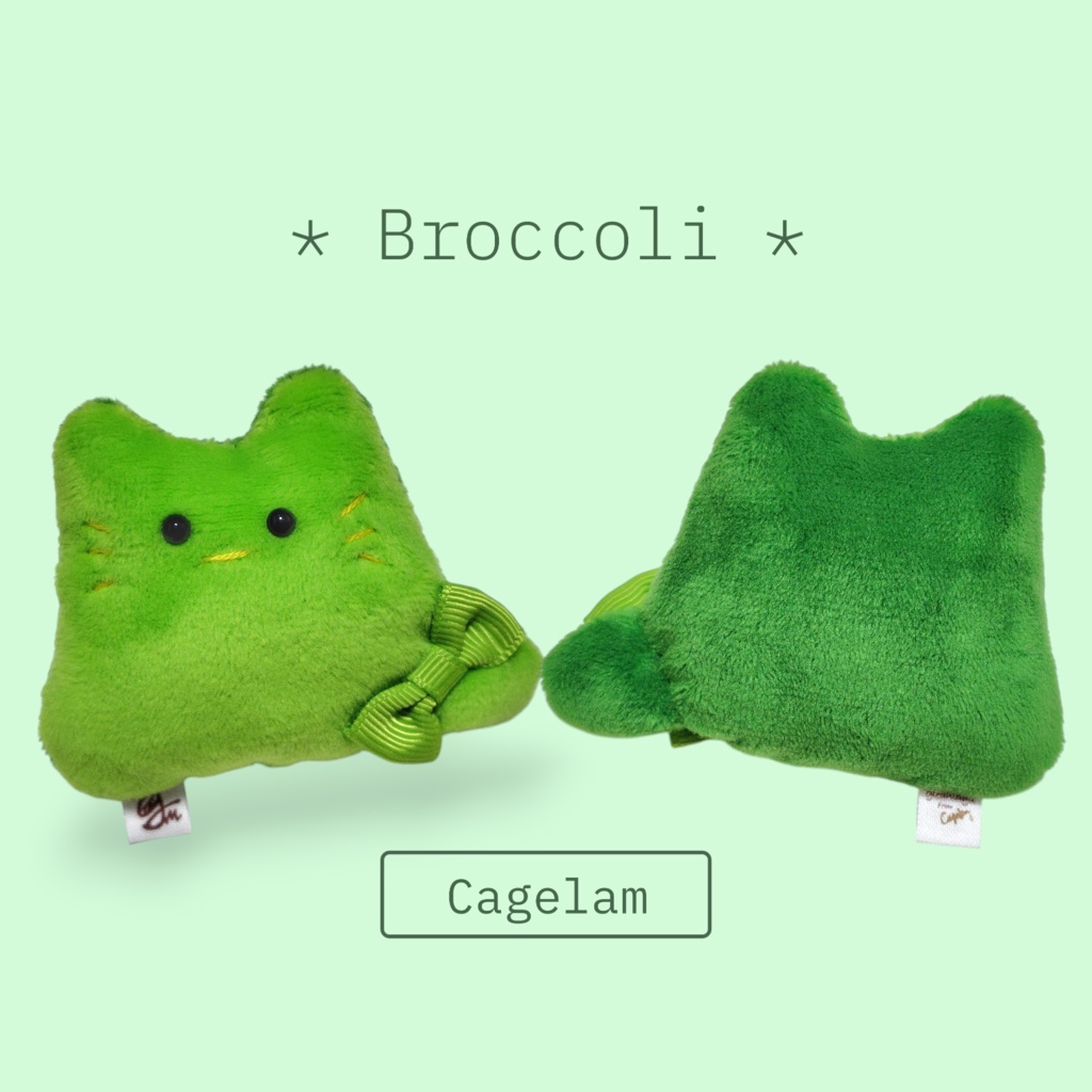 【No.566:ブロッコリー】ファーファー【手のひらサイズぬいぐるみ】