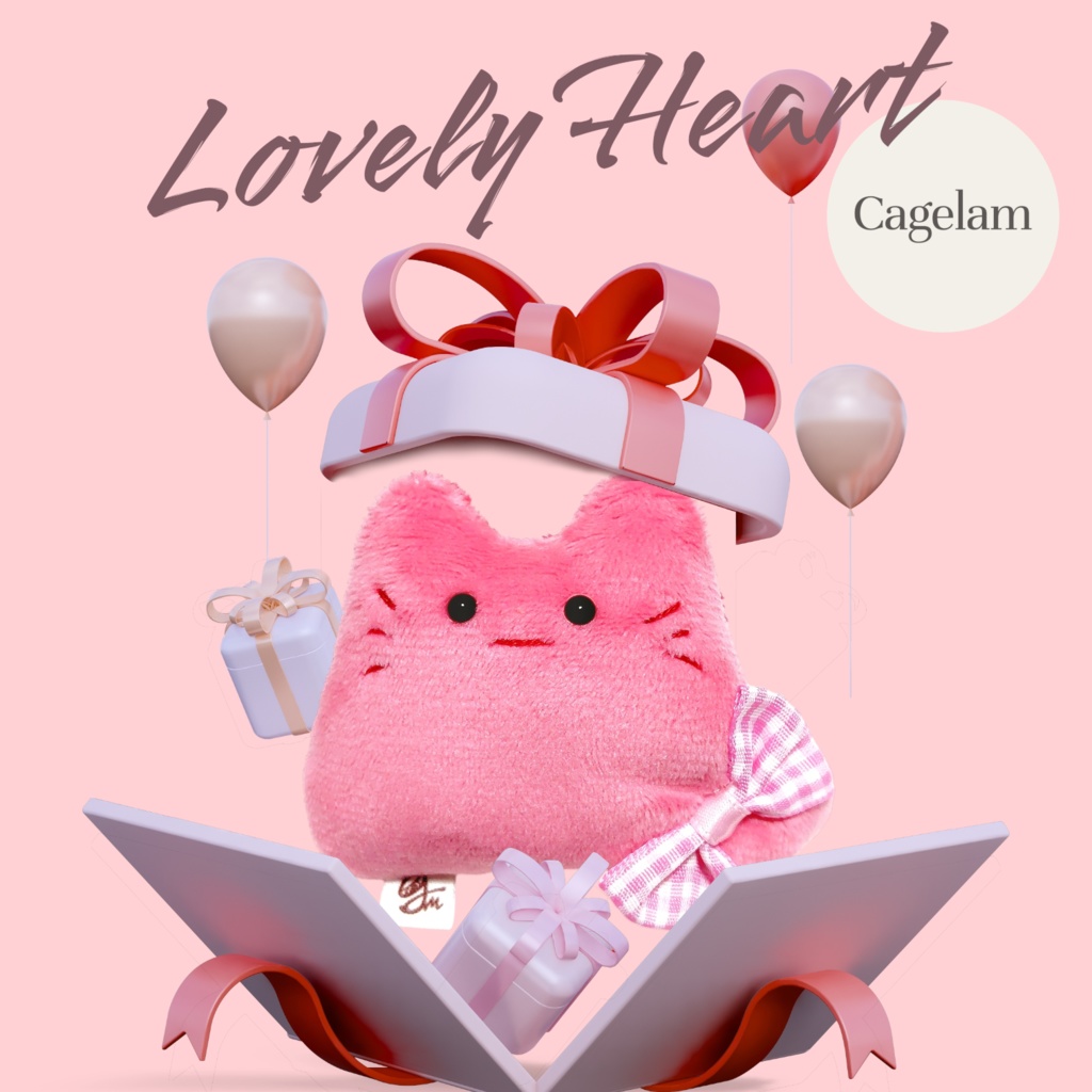 【No.570:ラブピンク】ファーファー【手のひらサイズぬいぐるみ】