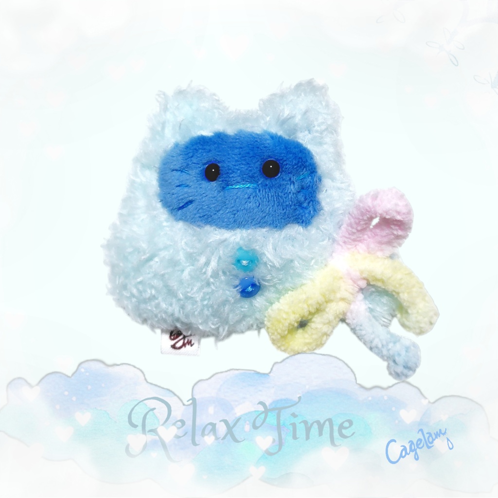 【No.573:パジャマ】ファーファー【手のひらサイズぬいぐるみ】