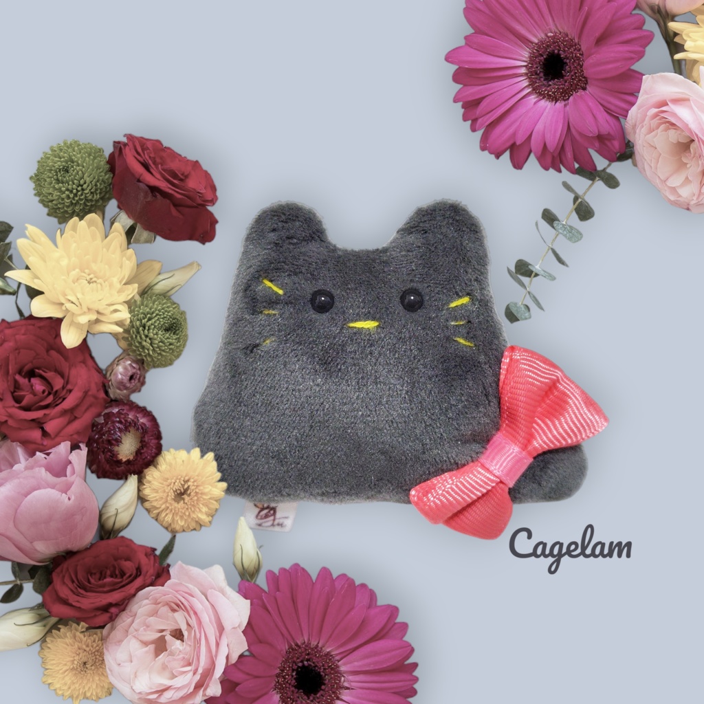 【No.574:灰華】ファーファー【手のひらサイズぬいぐるみ】