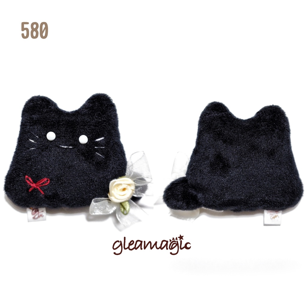 【No.580:黒咲】ファーファー【手のひらサイズぬいぐるみ】