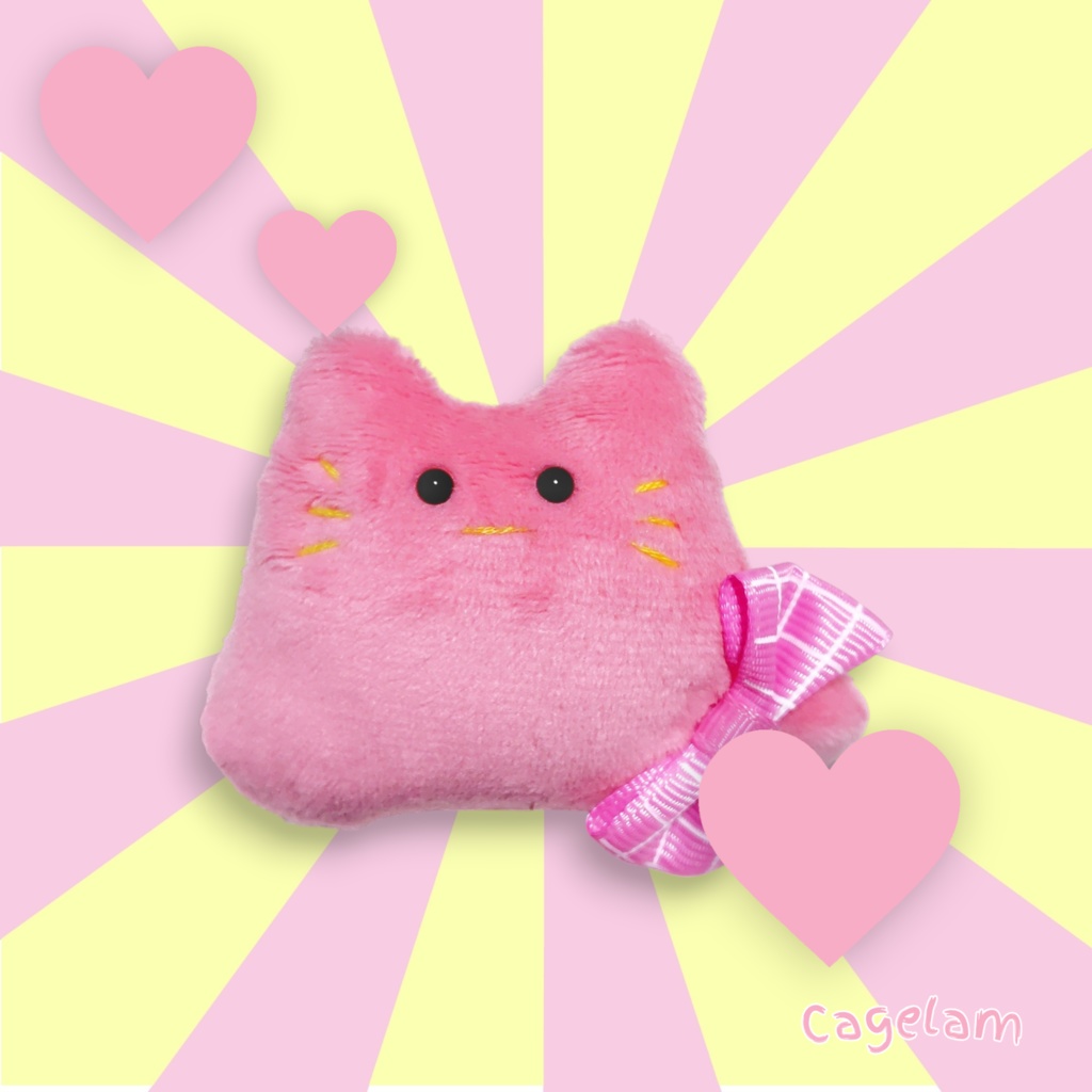 【No.581:ももっち 】ファーファー【手のひらサイズぬいぐるみ】