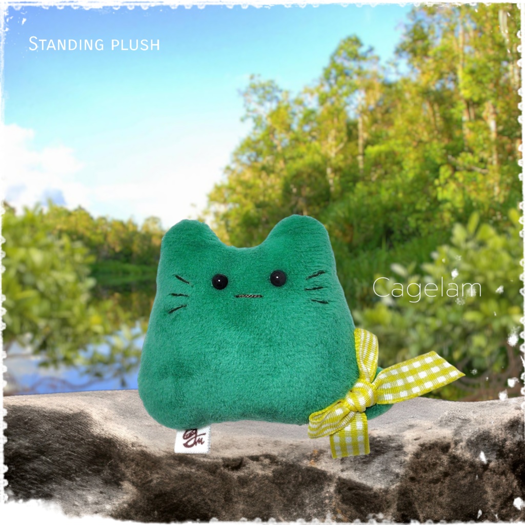 ★特別仕様★自立タイプ 【No.588: やま】ファーファー【手のひらサイズぬいぐるみ】