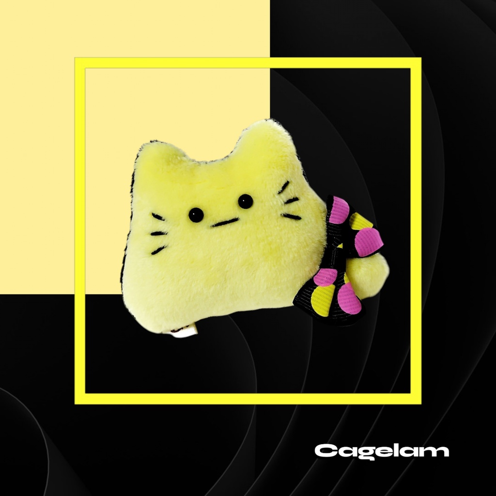 【No.593:雷黒 】ファーファー【手のひらサイズぬいぐるみ】