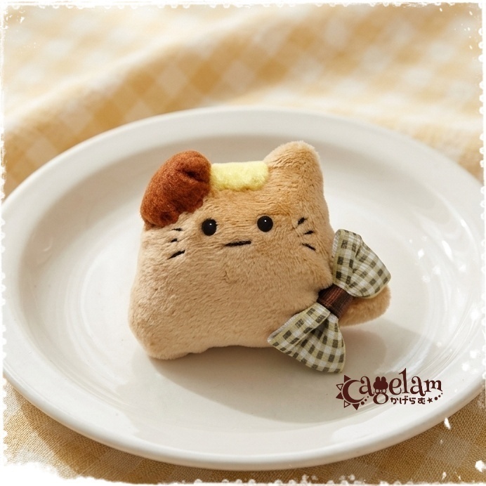 【🥞＊No.611:ホットケーキさん】ファーファー【手のひらサイズぬいぐるみ】