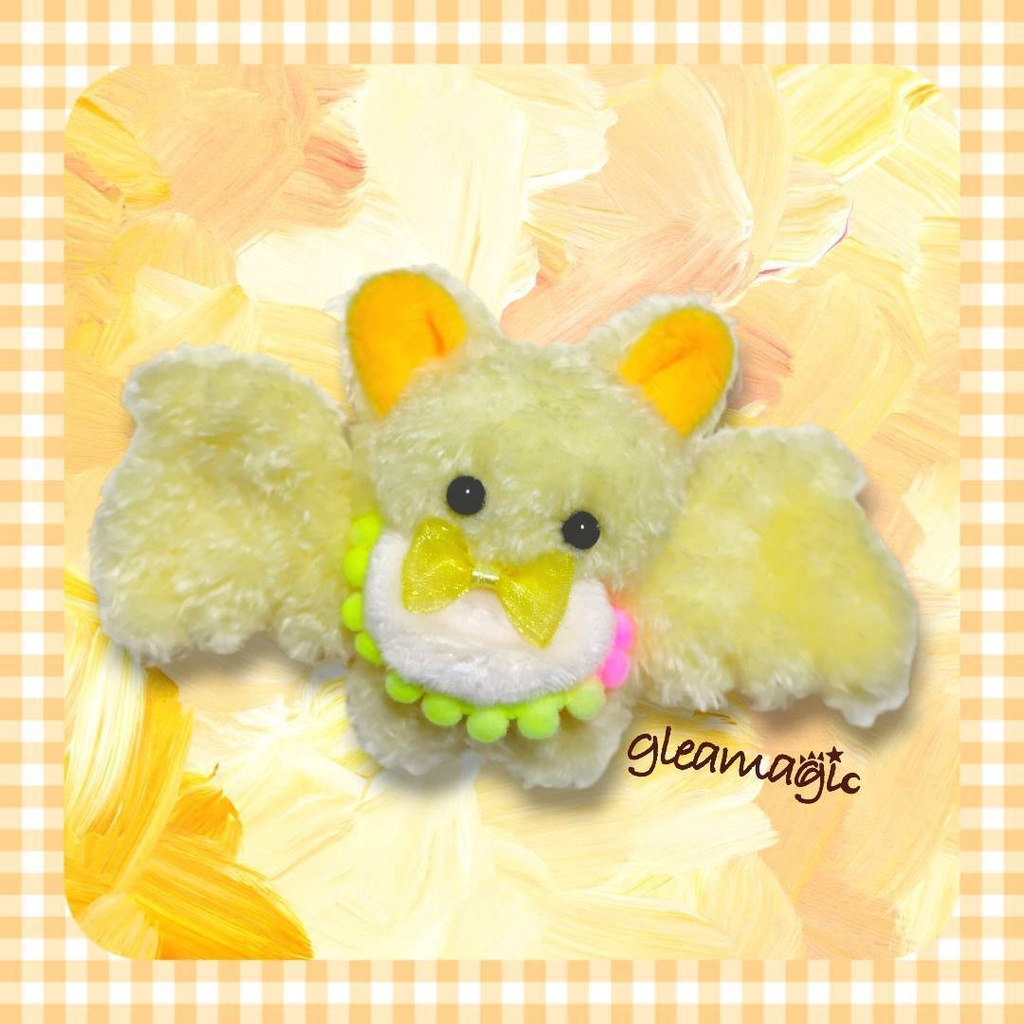 【💛018:ひなた】コウモリベビー🦇🍼もるぴあ【手のひらサイズぬいぐるみ】
