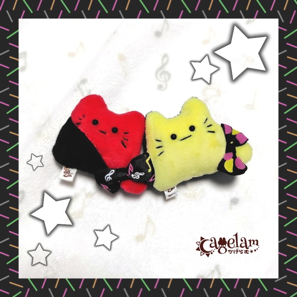 【👑ペアぬいぐるみ&限定シール】ラブロック🎸⚡️∥手のひらサイズ ねこ
