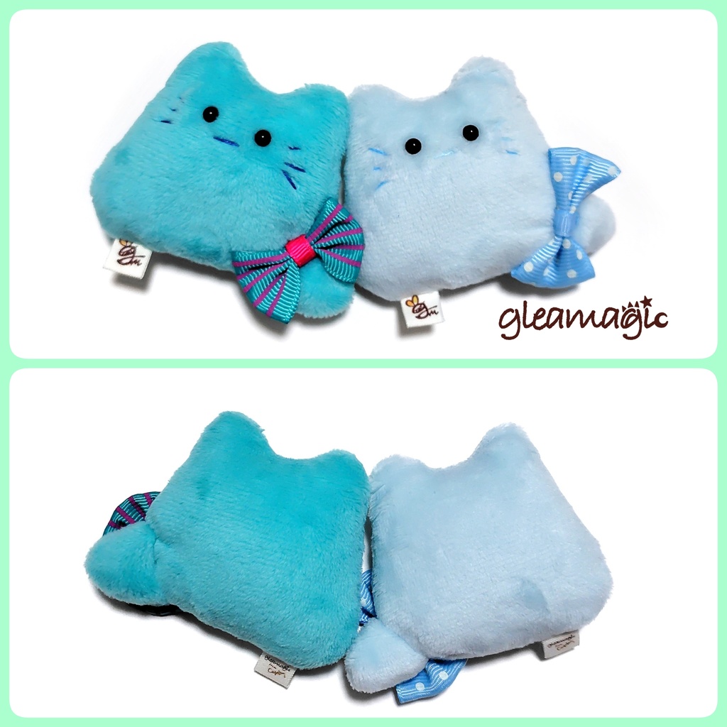 【👑ペアぬいぐるみ&限定シール】ソーダシャボン🫧∥手のひらサイズ ねこ